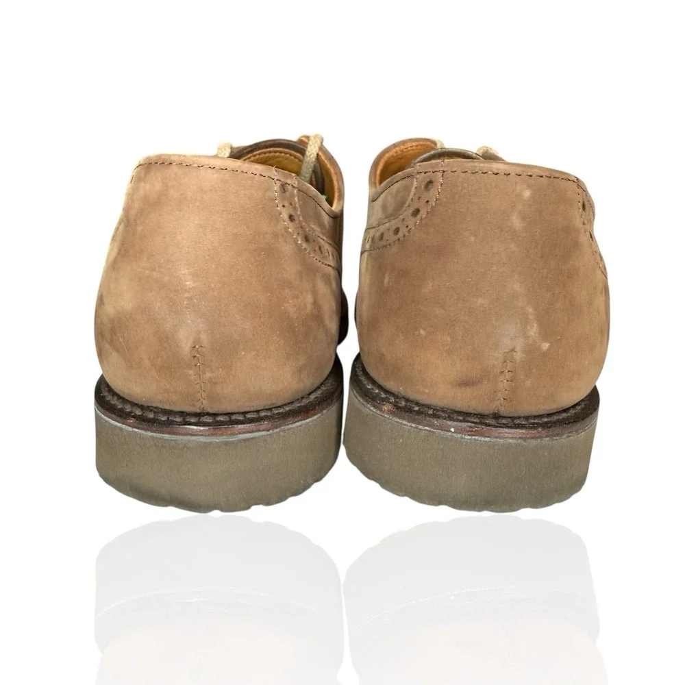 Vintage 90s L.L. Bean Suede Wingtip Oxford Shoes‎ 9B Vibram Sole Made in USA
